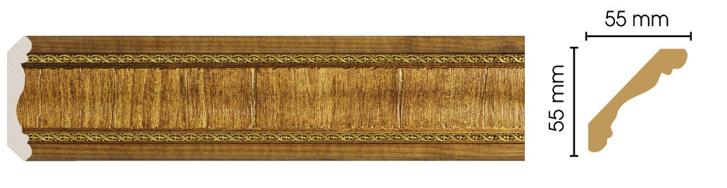 Плинтус потолочный DECOMASTER 173-4 (57*57*2400мм)