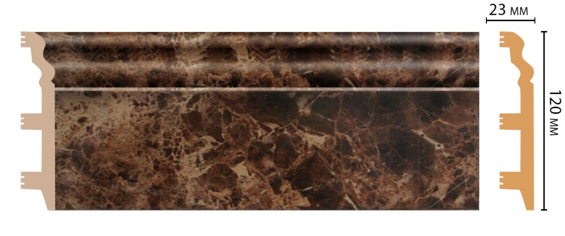 Плинтус напольный DECOMASTER D233-713 ШК/8 (120*23*2400мм)